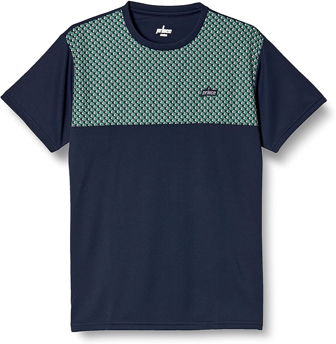 Prince プリンス テニスウェア 半袖Tシャツ テニスシャツ ゲームシャツ MF1009 ネイビー(紺) メンズM 新品