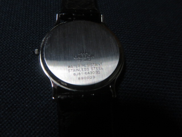 一円～ セイコー QZ クレドール CREDOR ８J81-６A30 シルバー文字盤 メンズ腕時計 稼働品の画像6