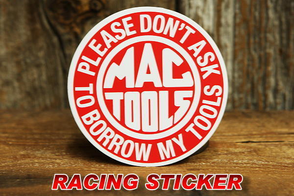 MACTOOLS 丸型 ステッカー ◆ シール マックツールズ 工具 ブランド ロゴ JLST-RD_画像1