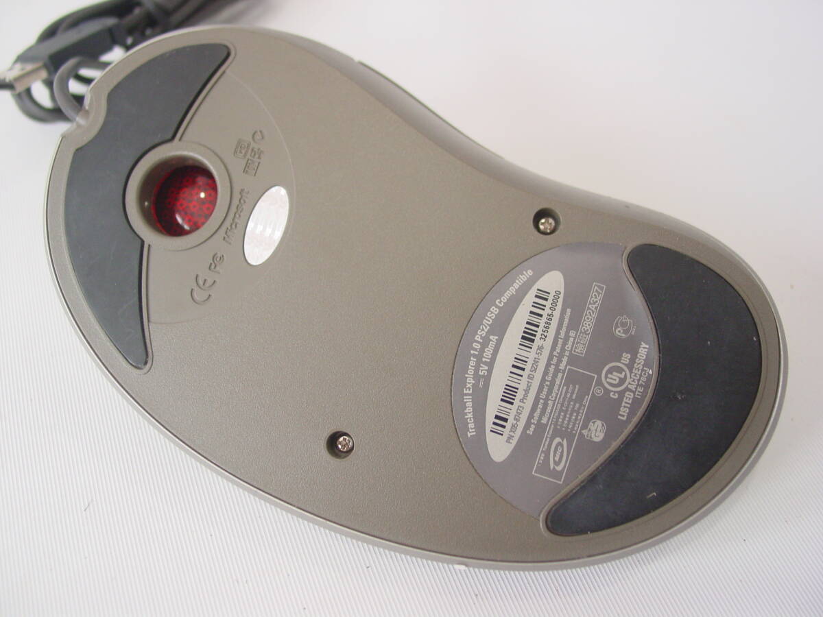 ★Microsoft マイクロソフト トラックボールエクスプローラー Trackball Explorer 1.0 PS2/USB トラックボールマウス USB_画像6