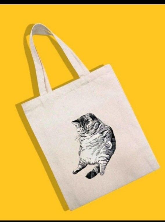 【新品未使用】猫 トートバッグ　キャンバス トート