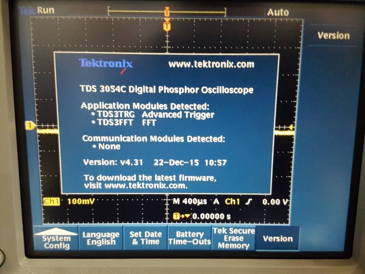 [NBC] Tektronix TDS3054C デジタル・フォスファ・オシロスコープ 500MHz 4ch 5GS/s Oscilloscope (中古 4183)_画像2