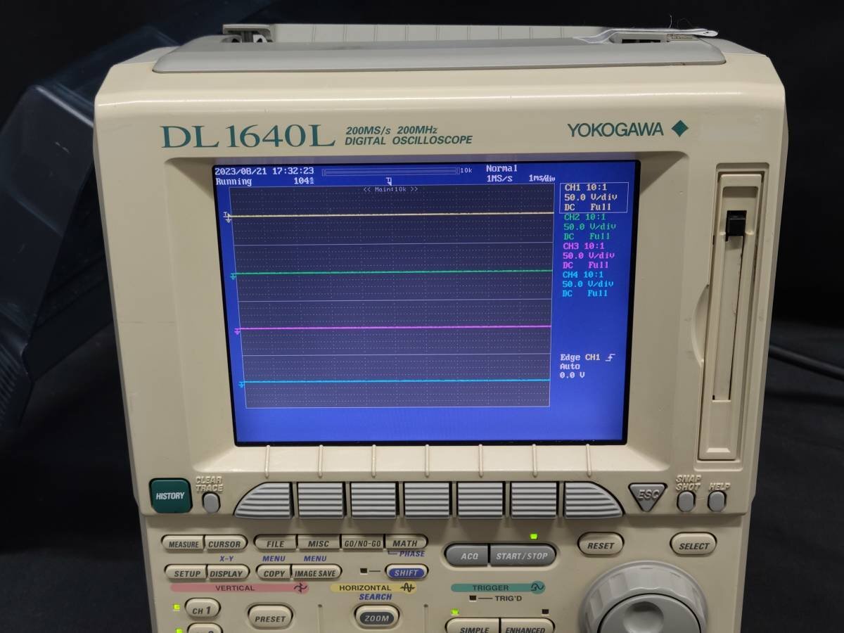 「正常動作」YOKOGAWA DL1640L DIGITAL OSCILLOSCOPE 横河計測 701620-AC-M-J3/B5/P4/C1/F7/7N デジタルオシロスコープ [5759]_画像3