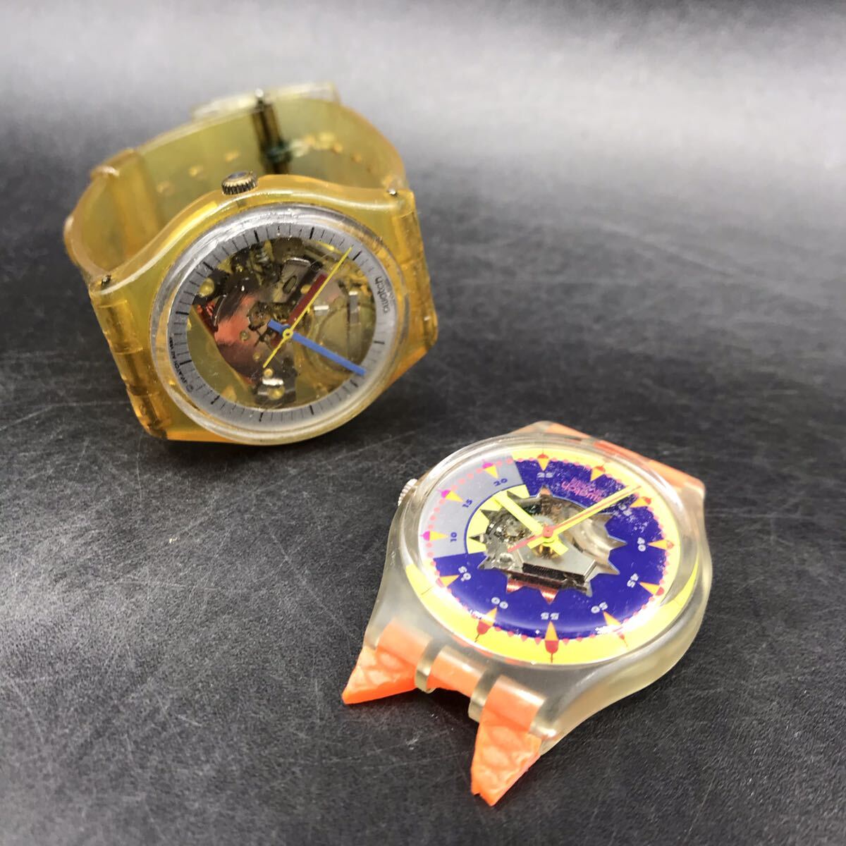 M415 swatch スウォッチ 腕時計 10本 まとめ売り オートマチック 自動巻き アナログ クォーツ デイト スケルトン まとめ 卸 稼働品あり_画像8