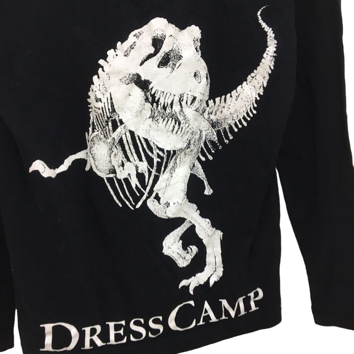 NC207 DRESS CAMP ドレスキャンプ バッグプリントデカロゴ 長袖 Tシャツ ロンT ロング ティシャツ カットソー メンズ ブラック 黒_画像6