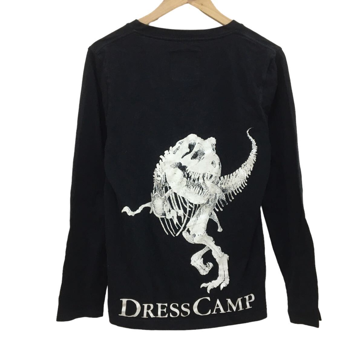 NC207 DRESS CAMP ドレスキャンプ バッグプリントデカロゴ 長袖 Tシャツ ロンT ロング ティシャツ カットソー メンズ ブラック 黒_画像5