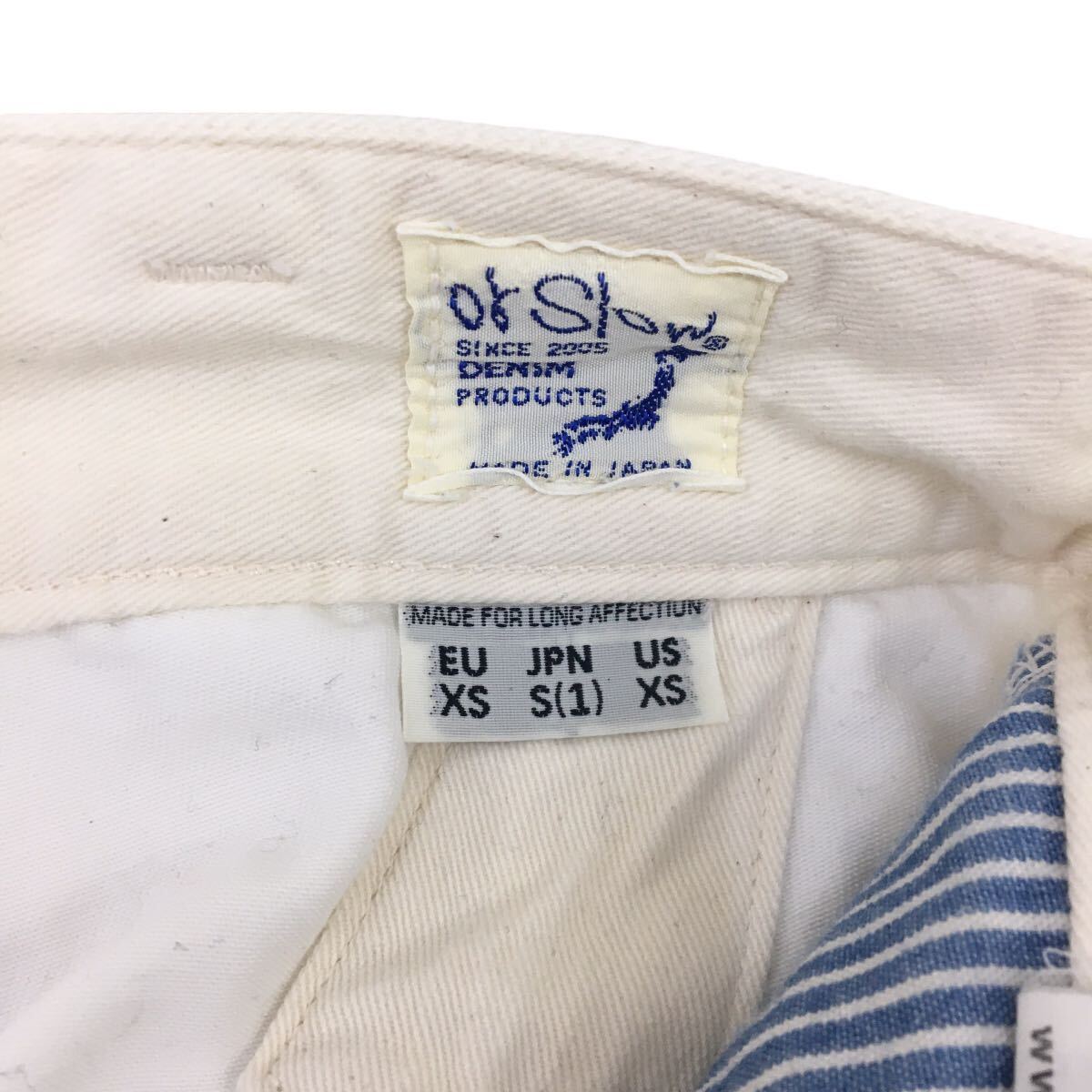 D523 日本製 orSlow オアスロウ パンツ ズボン ボトムス ホワイトパンツ コットン 綿100% ホワイト メンズ S_画像8