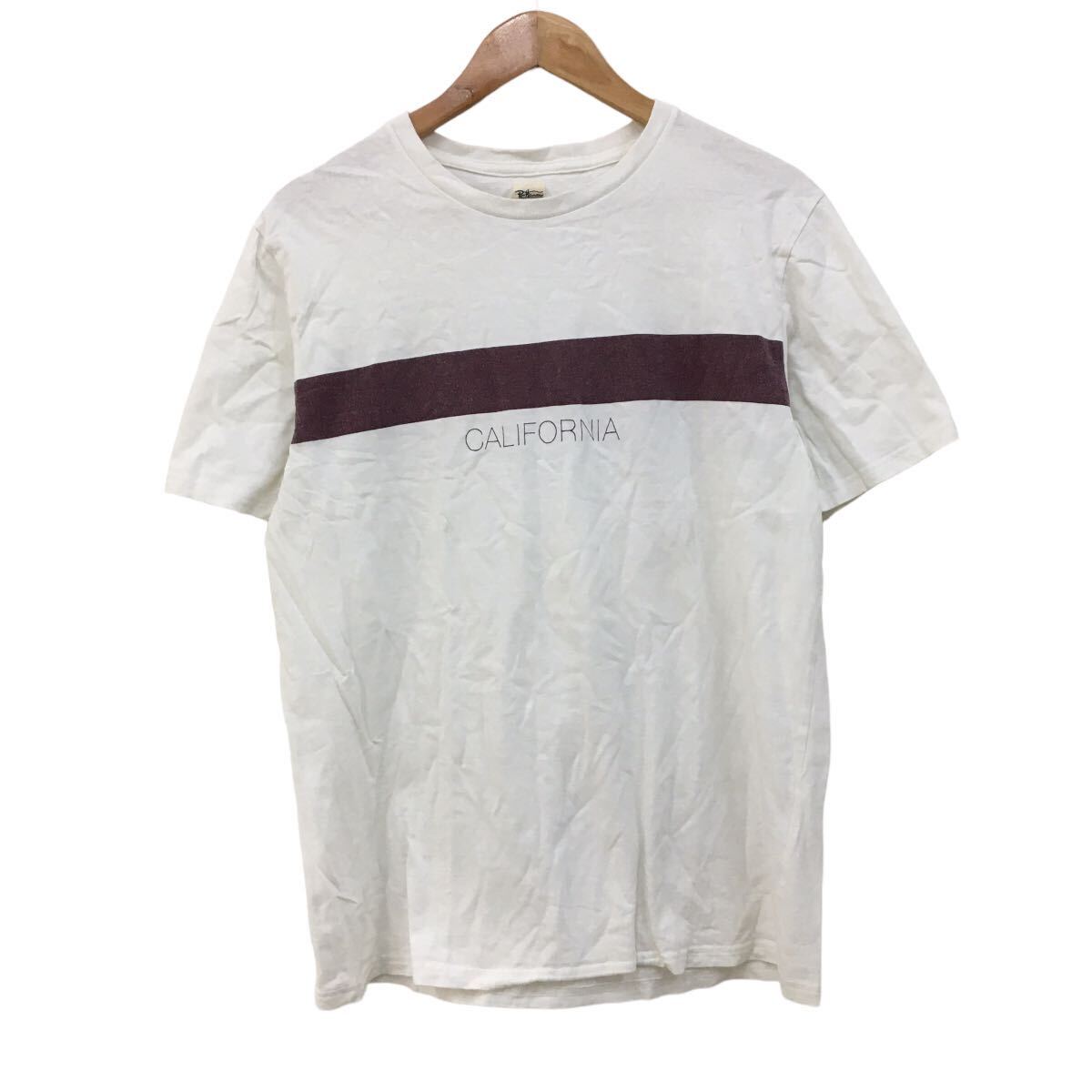 NC209 Ron Herman ロンハーマン 半袖 Tシャツ ティシャツ トップス カットソー メンズ L ホワイト 白 コットン 綿 100% 日本製_画像1
