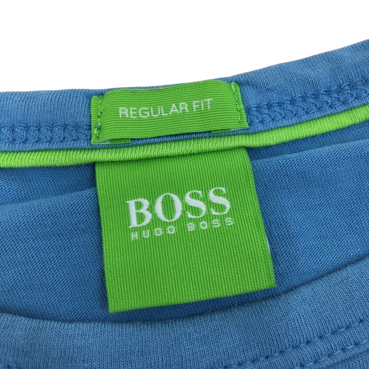 NC210 HUGO BOSS ヒューゴボス 半袖 Tシャツ ティシャツ トップス カットソー メンズ S ライトブルー 水色 コットン 綿 100%_画像7