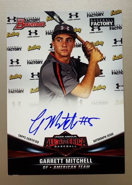 2016 Bowman Baseball Factory Autographed #uaa12 Garrett Mithcell の画像1