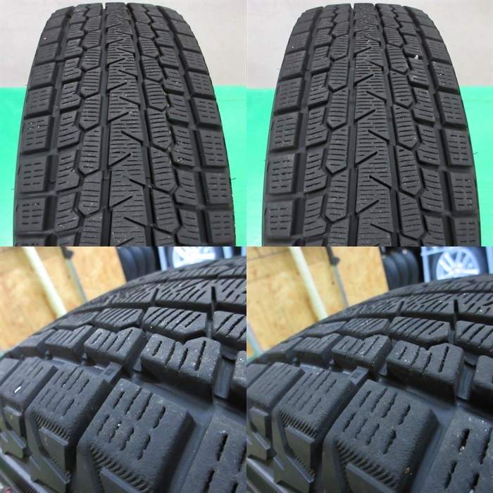 デリカD5 215/70R16 冬用2021年バリ山スタッドレス 80%-85%山 ヨコハマ iceGUARD G075 4本 5穴PCD114.3 6.5J +40 アウトランダー 中古新潟の画像10