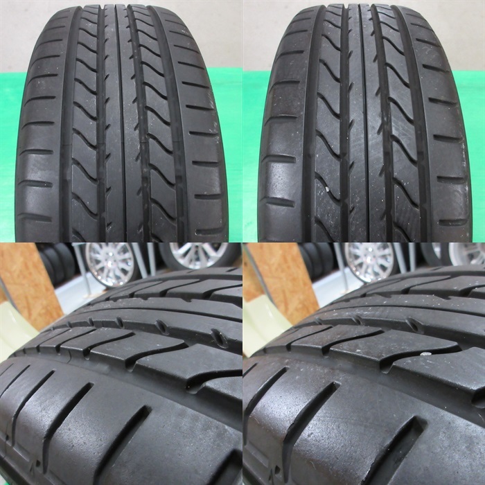 良品 レガシィ純正 215/50R17 バリ山夏タイヤ 85-90%山 ヨコハマ ADVAN A10 4本 5穴PCD100 7.5J +55 エクシーガ スバル純正 中古新潟_画像8