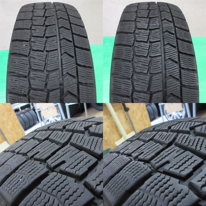 良品 プジョー 3008 5008 225/60R17 冬用バリ山スタッドレス 75-85%山 ダンロップ WINTERMAXX WM02 4本 5穴PCD108 7J +45 P84 P87 中古新潟_画像9