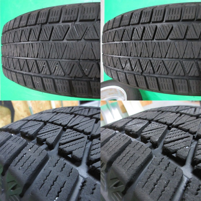 ベンツ Mクラス Rクラス 235/65R17 冬用バリ山スタッドレス 80%山 ブリヂストン BLIZZAK DM-V3 4本 5穴PCD112 7.5J +47 W164 W251 中古新潟_画像10