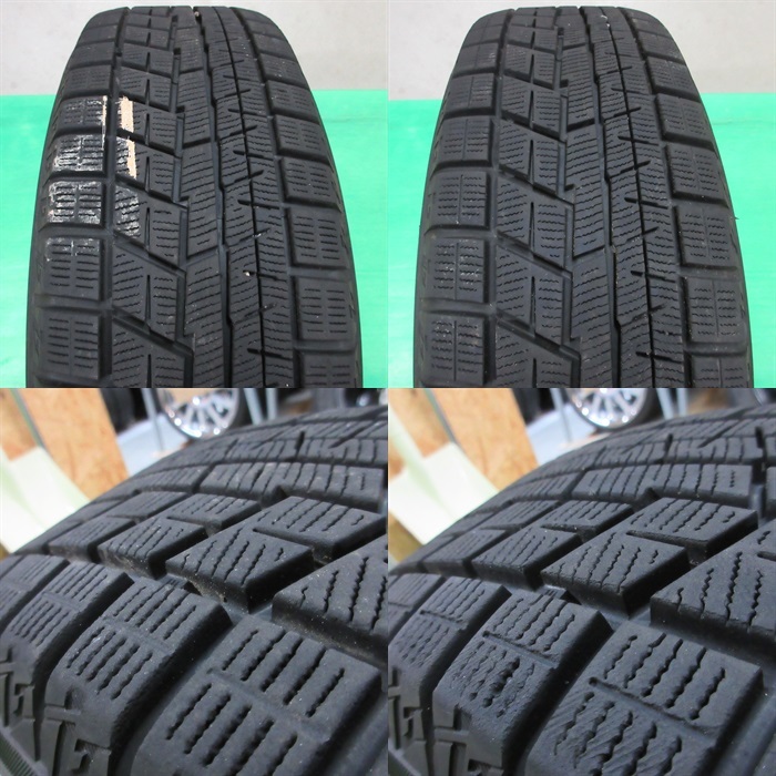 極上 フリード 185/65R15 冬用2022年バリ山スタッドレス 85%-90%山 ヨコハマ iceGUARD iG60 4本 5穴PCD114.3 6J +50 フリード+ 中古新潟_画像10