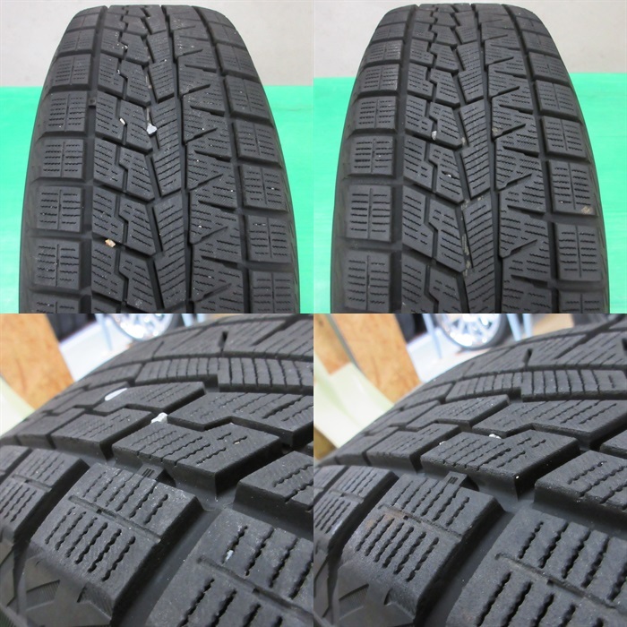 極上 ノア ヴォクシー 195/65R15 冬用2022年バリ山スタッドレス 90%山 ヨコハマ iceGUARD iG70 4本 5穴PCD114.3 6J +53 アイシス 中古新潟_画像9