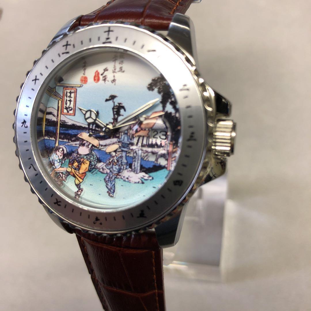 妖怪道五十三次 腕時計 MADE IN JAPAN 3D文字盤 3針 文字盤宿場 戸塚　10気圧防水 日本製 メンズ _画像4