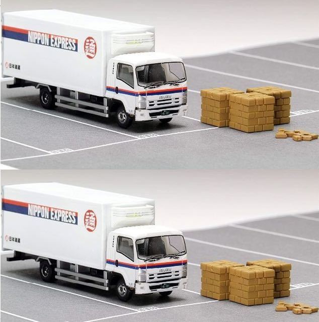 日本通運 いすゞフォワード 冷蔵バン+荷物 001 暮らしを支える物流現場_画像1