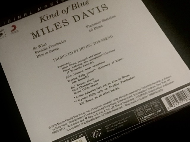 新品廃盤 SACD Miles Davis Kind of Blue MFSL Mobile Fidelity numberd マイルスデイビス カインド・オブ・ブルー モービルフィデリティ _画像3