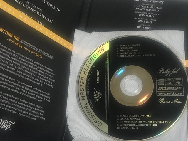 廃盤 Billy Joel An Piano Man MFSL SACD Mobile Fidelity ビリー・ジョエル　ピアノ・マン　モービル 盤　シリアルナンバー入り_画像3