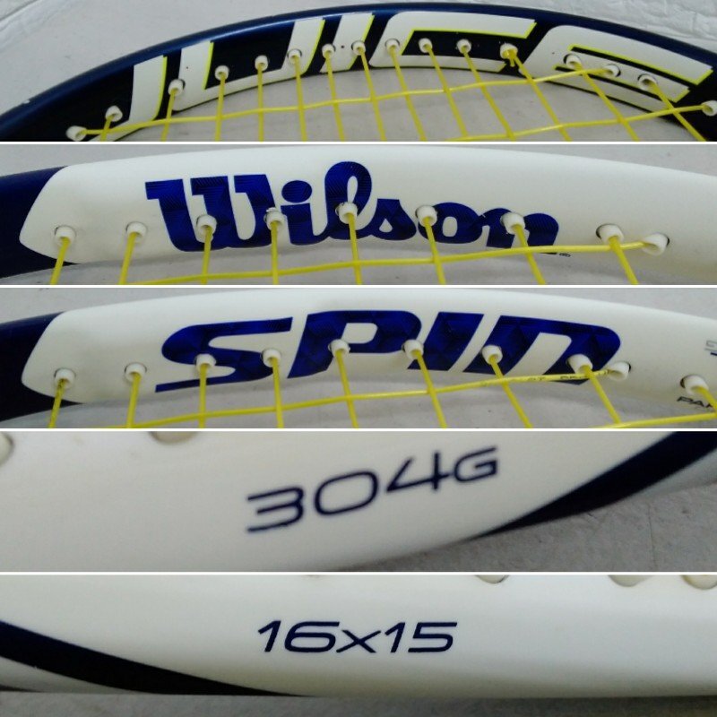 9 Wilson ウィルソン JUICE 100S テニス ラケット ジュース SPIN 304G 16×15 ソフトケース 付きの画像3