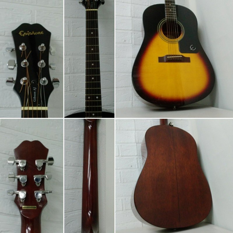 Epiphone Epiphone акустическая гитара AJ-10 VS GURANTEED мягкий чехол имеется akogiSouth band губная гармоника 