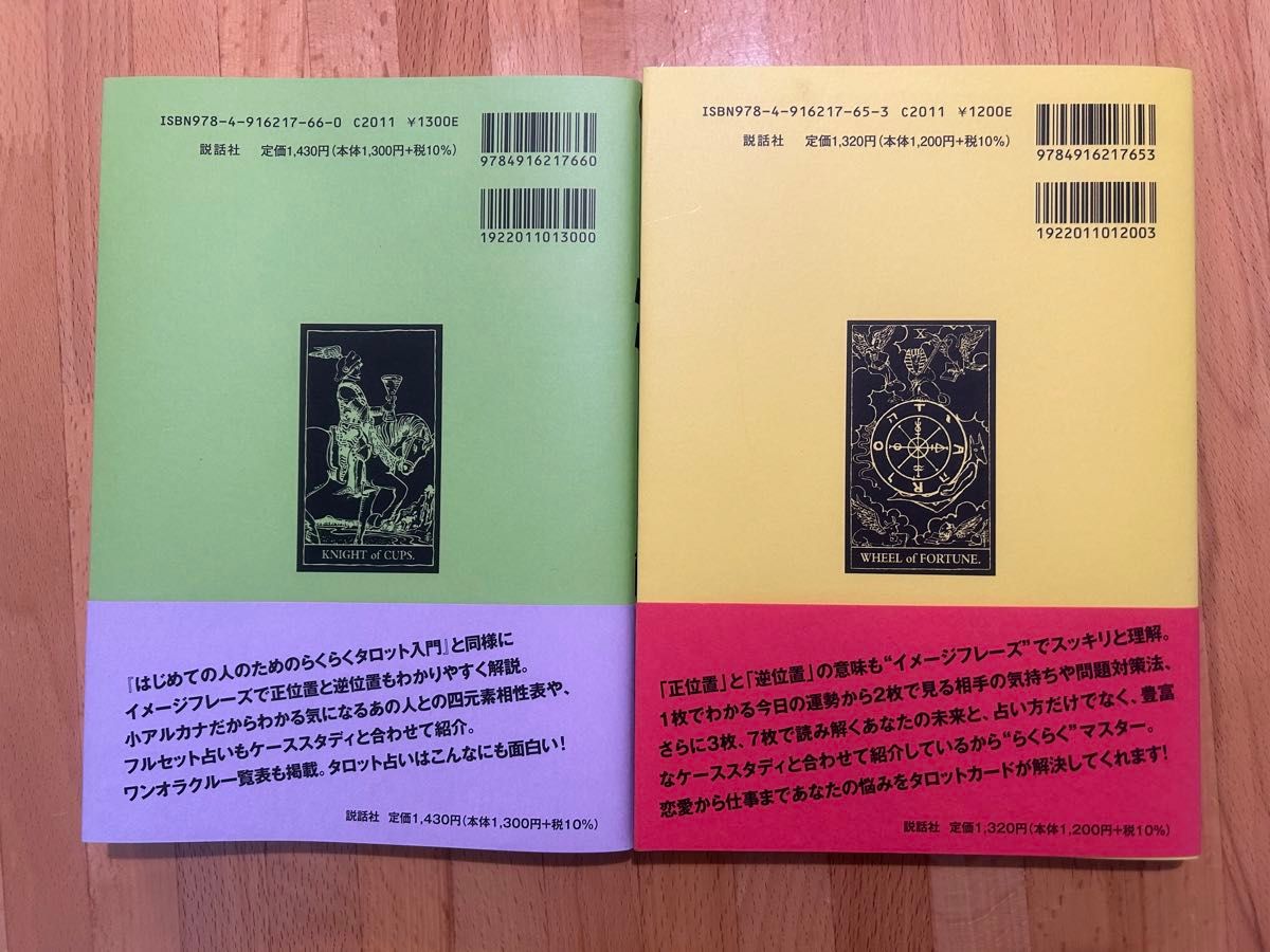 はじめての人のためのらくらくタロット入門、とその続 藤森緑／著　(2冊)