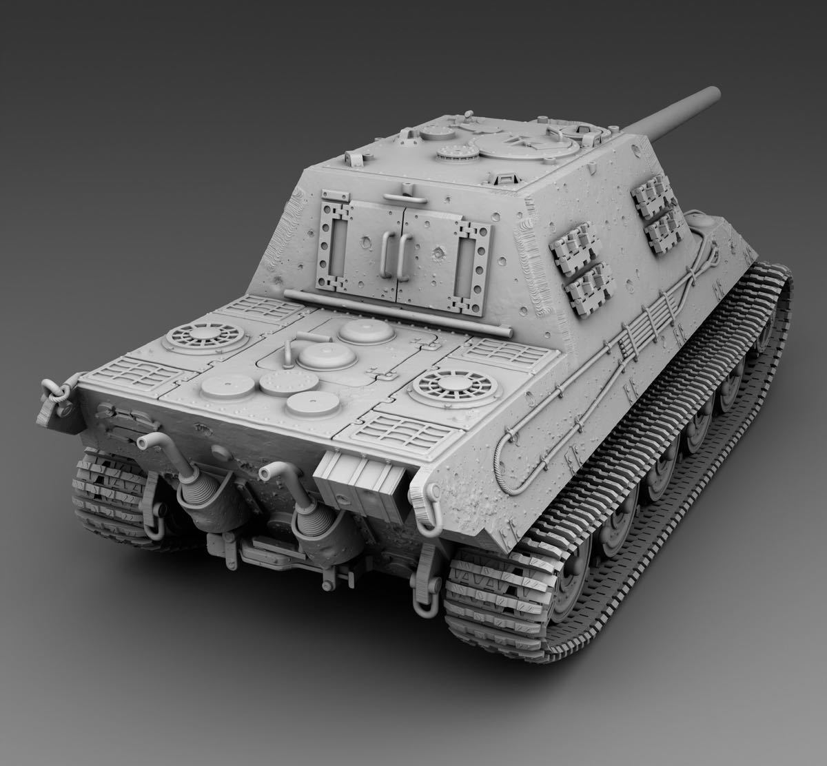 1/144 レジンキット　2023新　未塗装　WWⅡ ドイツ軍 戦車　ヤークトティーガー　ワールドタンクミュージアム 【同梱可能】1201_画像3