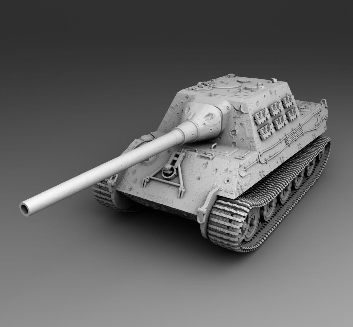1/144 レジンキット　2023新　未塗装　WWⅡ ドイツ軍 戦車　ヤークトティーガー　ワールドタンクミュージアム 【同梱可能】1201_画像1