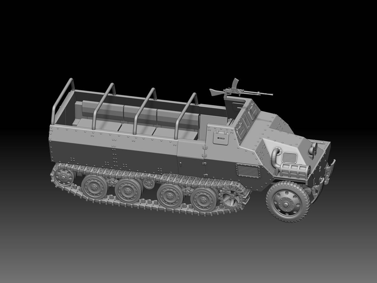 1/144レジンキット未塗装 WWⅡ日本陸軍　一式半装軌装甲兵車ホハ　装甲兵員輸送車　機関銃付きDワールドタンク ミュージアム【同梱可能】_画像3