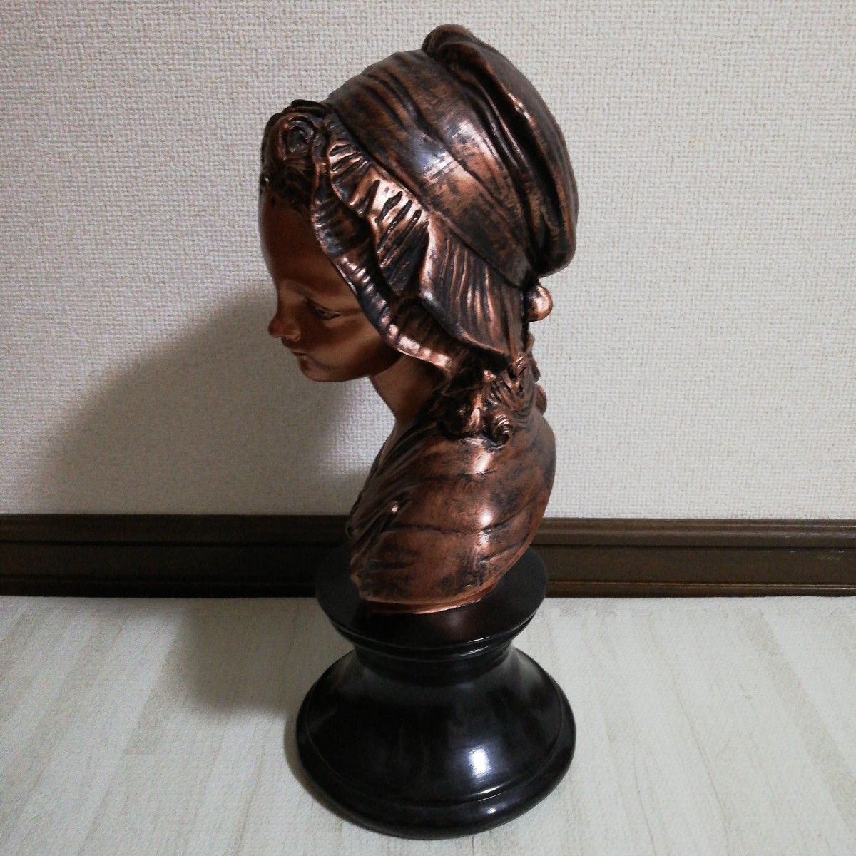 置物 オブジェ 胸像 デッサン アンティーク 彫刻　少女　女性　西洋　美女　骨董　レトロ　