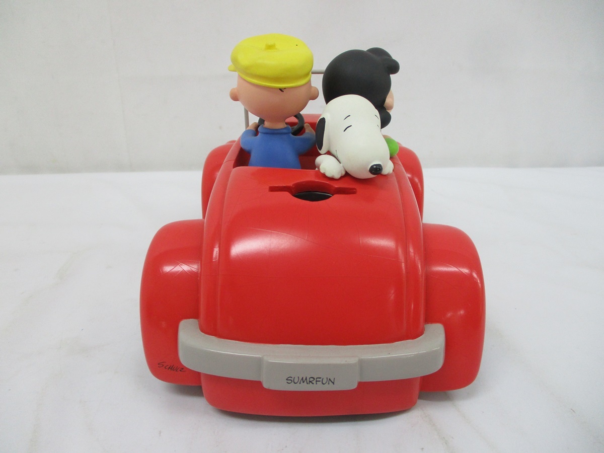 6773Y ホールマーク ピーナッツ スヌーピー 貯金箱 赤い車 PEANUTS GALLERY SUMMER FUN ギャラリー HALLMARK フィギュア 音声・光確認済みの画像5