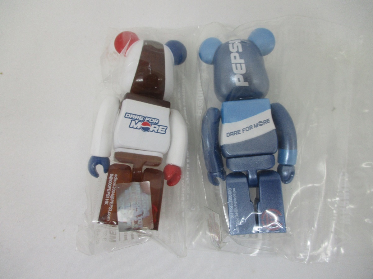 6997P 新品未開封 ◆ MEDICOM TOY BE@RBRICK メディコムトイ ベアブリック 100% PEPSI ペプシ 2004年 香港 2個 ◆ フィギュア レア 希少の画像2