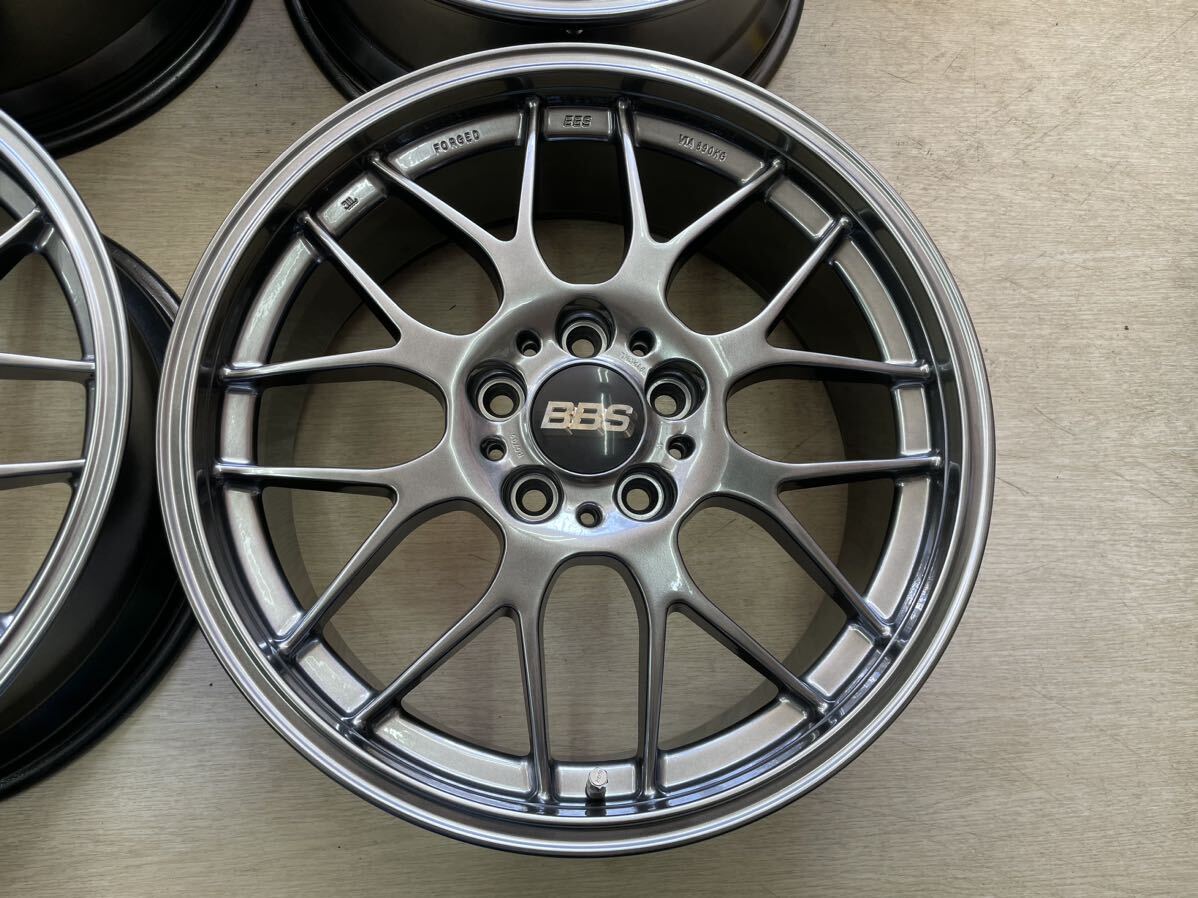 1円～！美品！鍛造ホイール！軽量！BBS RG-R（RG709）18インチ7.5J+45 PCD114.3-5H！パウダー塗装でDBKカラーに！アクセラ、NCロードスター_画像5