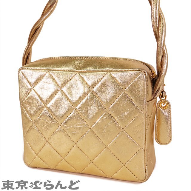 101695930 シャネル CHANEL カメラバッグ ゴールド ゴールド金具 レザー 4番台 ココマーク ショルダーバッグ レディース ヴィンテージ_画像2