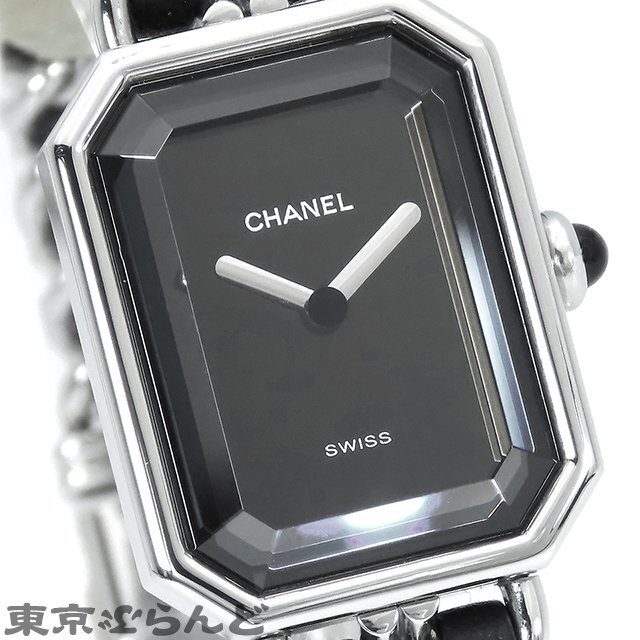 101713407 シャネル CHANEL プルミエール H0451 ブラック SS レザー Lサイズ 箱・保証書付き 腕時計 レディース クオーツ式 電池式_画像5
