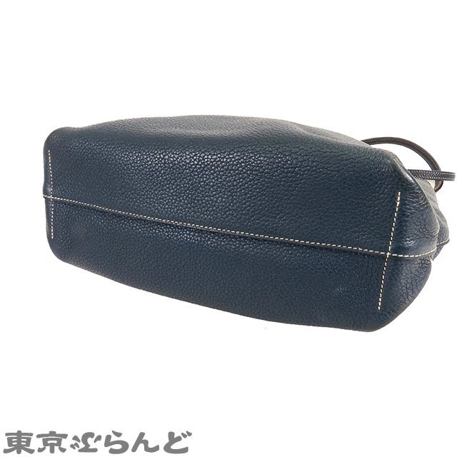 101717420 モワナ MOYNAT クワトロ リバーシブル トート ネイビーxピンク レザー 2WAY ショルダーバッグ レディースの画像3