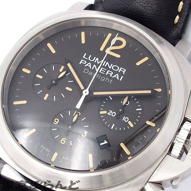 101719182 パネライ PANERAI ルミノール クロノ デイライト 44ｍｍ PAM00356 グレー SS ラバー 腕時計 メンズ 自動巻 O番_画像4