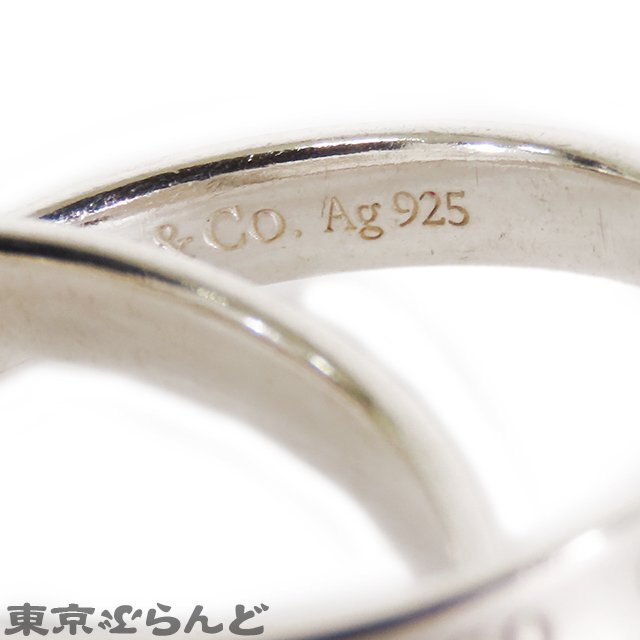 014001003 ティファニー TIFFANY&Co. 1837 ダブルリング シルバー SV925 インターロッキング 22号相当 リング・指輪 ユニセックス_画像4