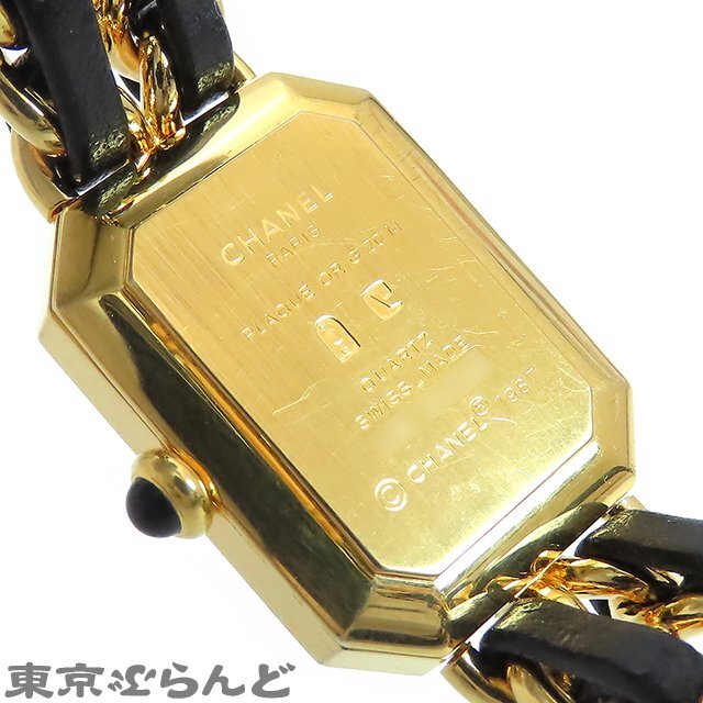 101673984 シャネル CHANEL プルミエール Mサイズ H0001 ブラック SS レザー 腕時計 レディース クォーツ式 電池式_画像4