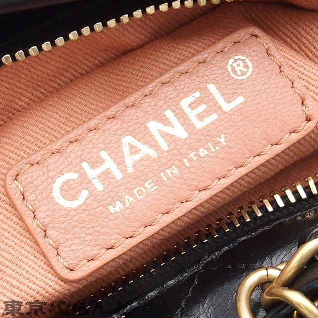 101701315 シャネル CHANEL ココマーク チェーン クラッチバッグ ブラック ゴールド金具 レザー 16番台 レディース_画像6