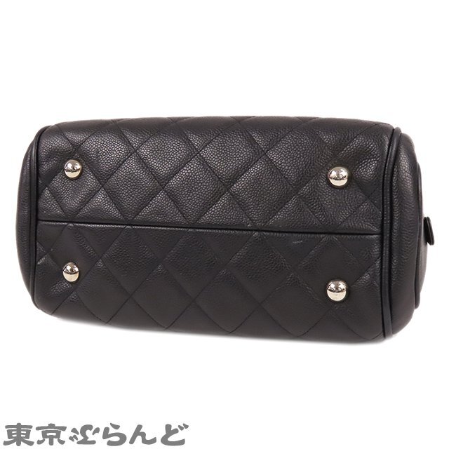 101696317 シャネル CHANEL マトラッセ チェーントートバッグ ブラック シルバー金具 キャビアスキン 11番台 トートバッグ レディース_画像3