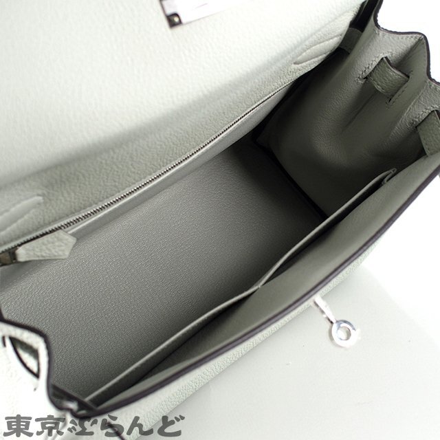 101681254 エルメス HERMES ケリー 28 内縫 B刻印 グリネヴェ シルバー金具 トリヨン 2way バッグ ハンドバッグ レディース 未使用_画像7