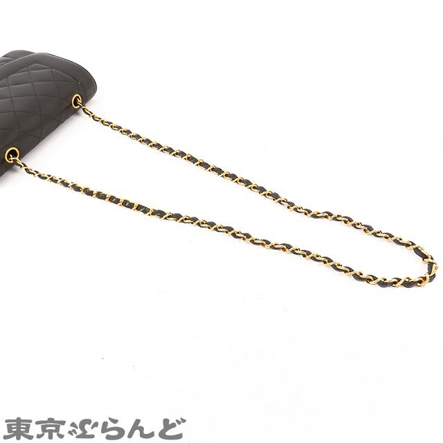 101687003 シャネル CHANEL ダイアナフラップ A01164 ブラック ゴールド金具 ラムスキン 3番台 チェーンショルダーバッグ ヴィンテージ_画像4