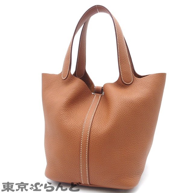 101720634 エルメス HERMES ピコタンロック MM Y刻印 ゴールド シルバー金具 トリヨン ハンドバッグ レディース 2020年_画像2