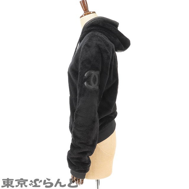 101721339 Chanel CHANEL sportsline boa Parker fleece P34160K01052 black black polyester lambskin trim 09C 36