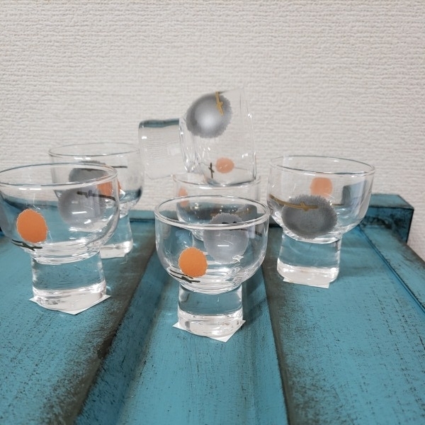 日本製 東洋佐々木ガラス 創作デザイン 冷酒グラス カップ ぐい飲み デザートにも おしゃれな食器６客セットの画像1