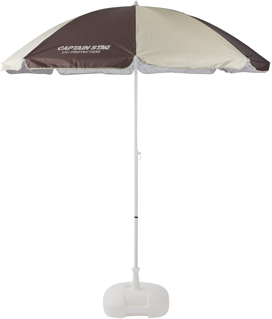  Brown × khaki single goods Captain Stag eks gear UV cut parasol 200cm Brown × khaki -UD-0001