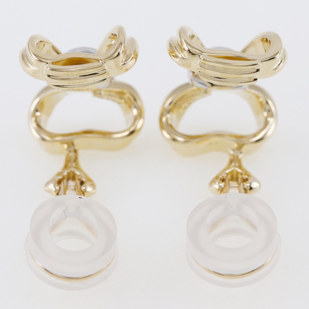 TIFFANY&Co. Tiffany earrings Pt950 platinum ×K18YG× diamond approximately 12.4g lady's [I120124015] used 