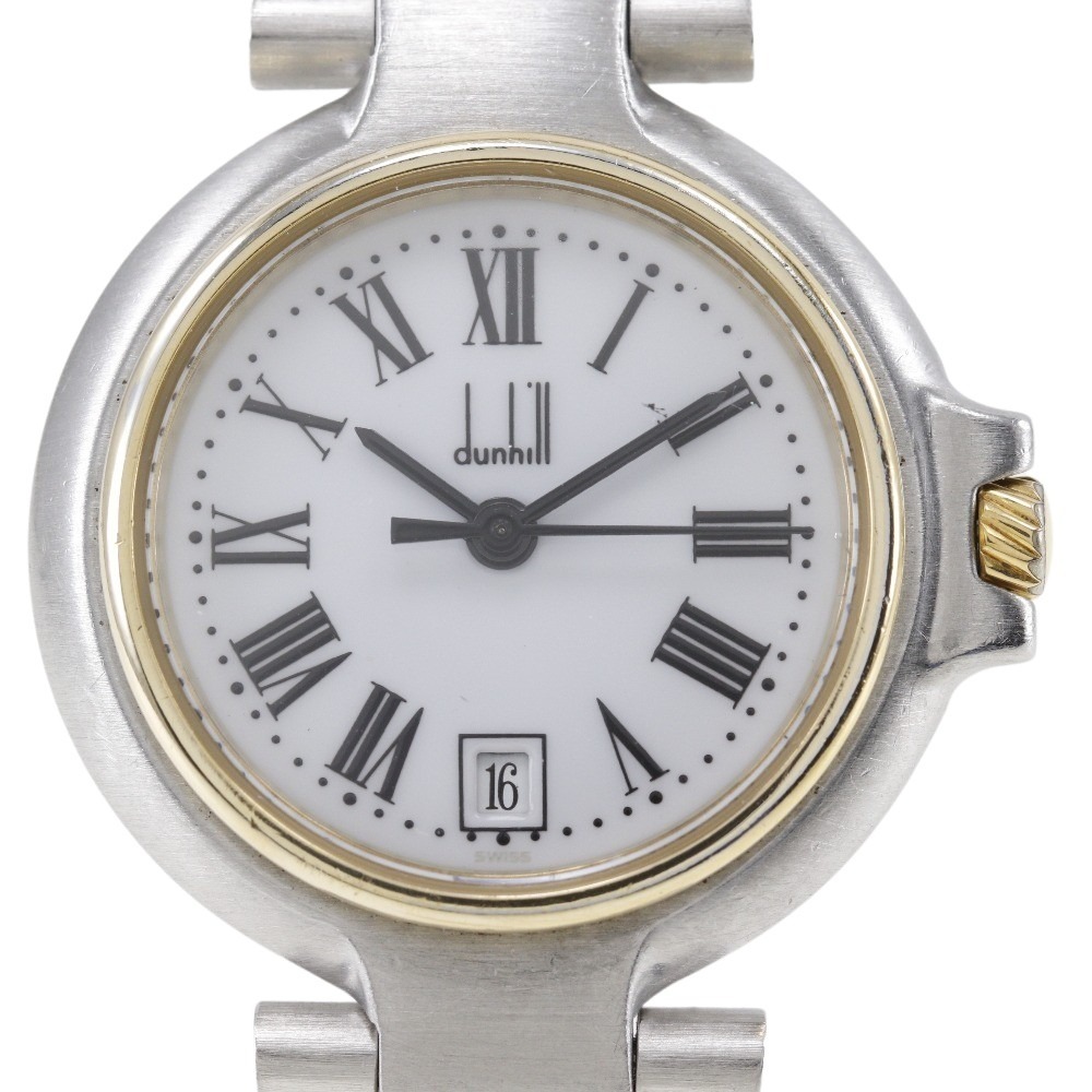 Dunhill ダンヒル ミレニアム 腕時計 SS クオーツ アナログ表示 レディース 白文字盤【I220823034】中古